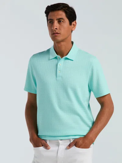 Perry Ellis Men's Geometric Jacquard Polo Shirt In Blue