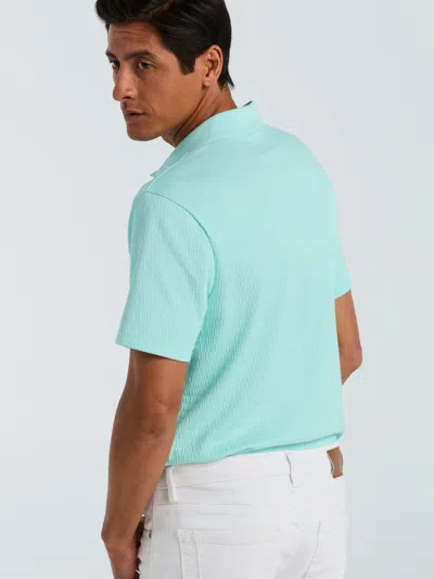 Perry Ellis Men's Geometric Jacquard Polo Shirt In Blue