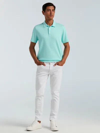 Perry Ellis Men's Geometric Jacquard Polo Shirt In Blue