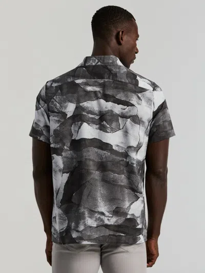 Perry Ellis Men's Cotton Abstract Wave Print Shirt In Black