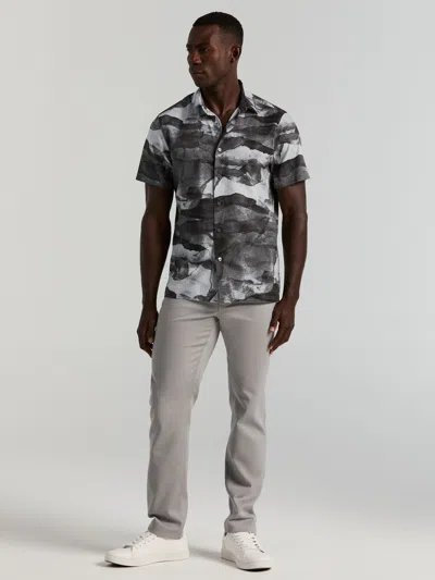Perry Ellis Men's Cotton Abstract Wave Print Shirt In Black
