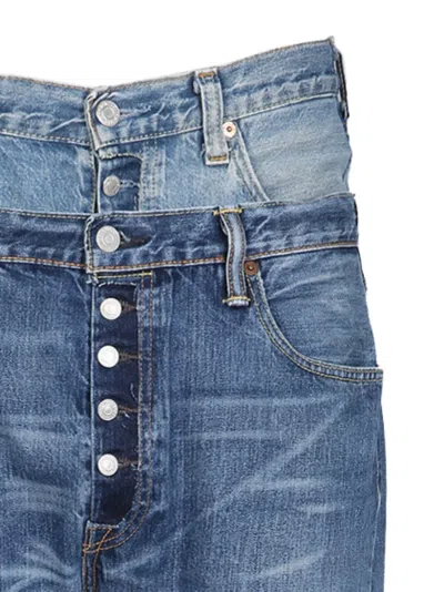 1/off Buttoned Denim Jeans In Blue