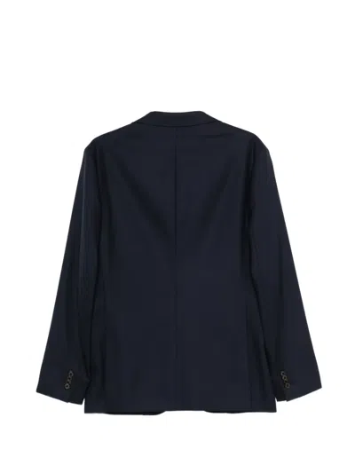 Corneliani Button Virgin-wool Suit In Blue