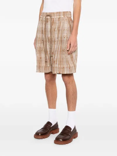Ziggy Chen Plaid Shorts In Multi