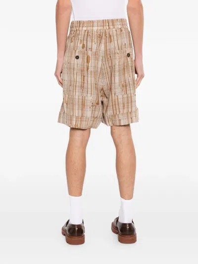 Ziggy Chen Plaid Shorts In Multi