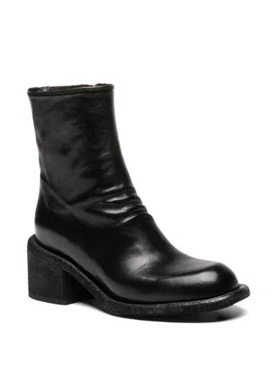 Officine Creative Zip Leather Boots In Black