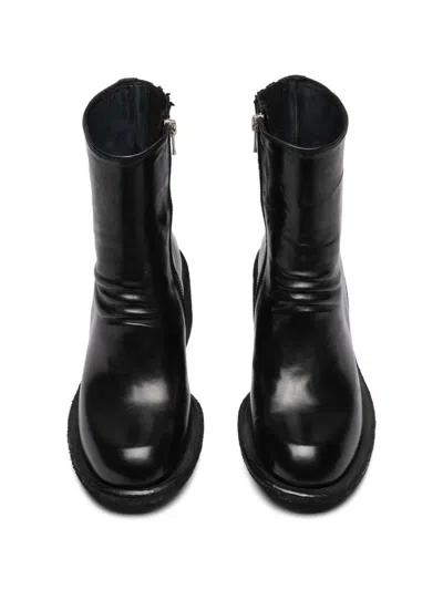 Officine Creative Zip Leather Boots In Black