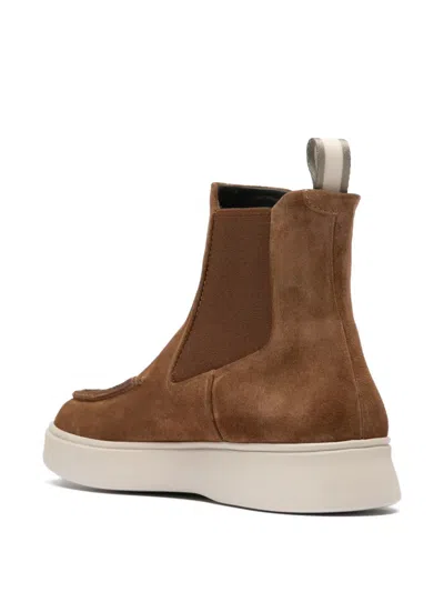 Officine Creative Frame 107 Panel Chelsea Boots In Brown
