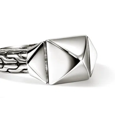 John Hardy Icon Stud Ring, Sterling Silver, 9mm In White