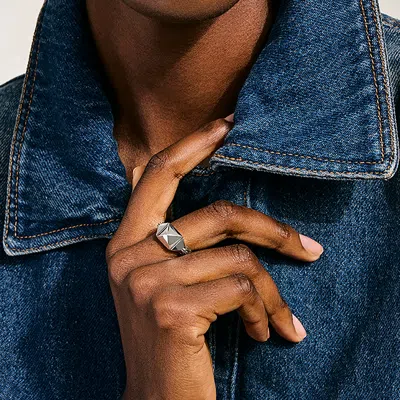 John Hardy Icon Stud Ring, Sterling Silver, 9mm In White