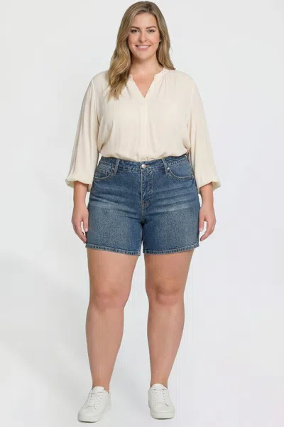 Royalty Women's Plus High Rise Essential Short In Blue