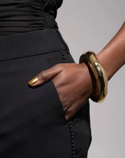 Alexis Bittar Molten Wide Bangle Bracelet In 14k Gold Plated