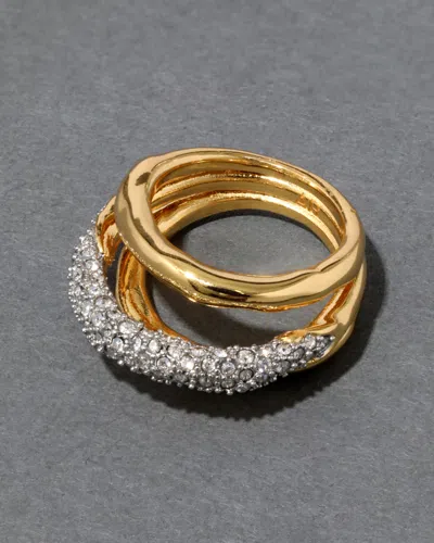 Alexis Bittar Solanales Crystal Orbiting Ring- Gold
