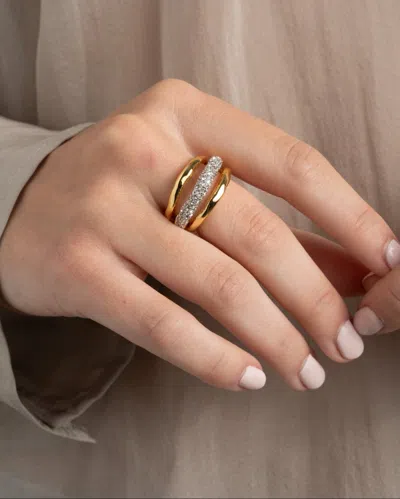 Alexis Bittar Solanales Crystal Orbiting Ring- Gold