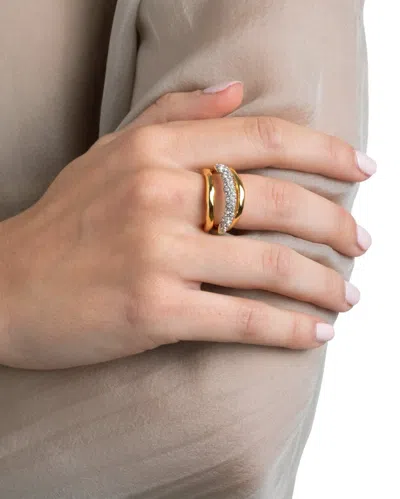 Alexis Bittar Solanales Crystal Orbiting Ring- Gold
