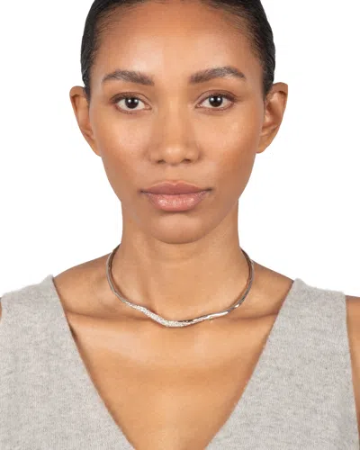 Alexis Bittar Solanales Crystal Skinny Collar Necklace In Pattern