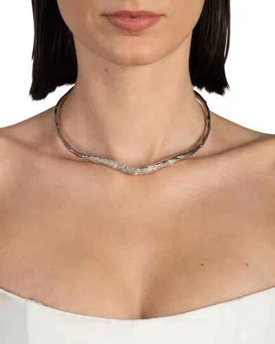 Alexis Bittar Solanales Crystal Skinny Collar Necklace In Pattern
