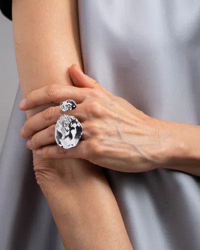 Alexis Bittar Brut Double Disc Ring In Purple