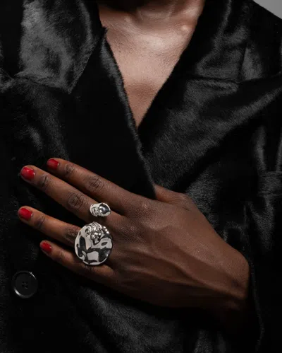 Alexis Bittar Brut Double Disc Ring In Purple