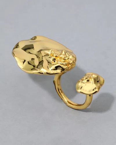 Alexis Bittar Brut Double Disc Ring In Gold
