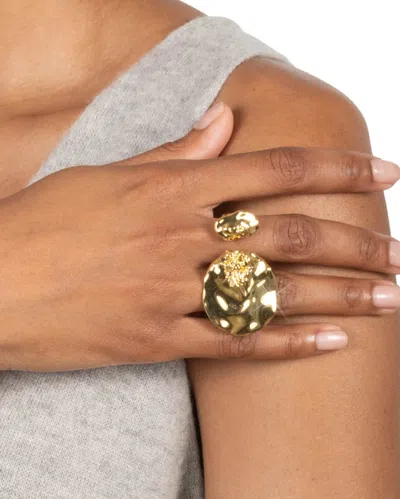 Alexis Bittar Brut Double Disc Ring In Purple