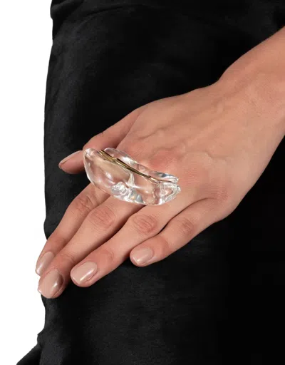Alexis Bittar Liquid Lucite Wave Ring In Red