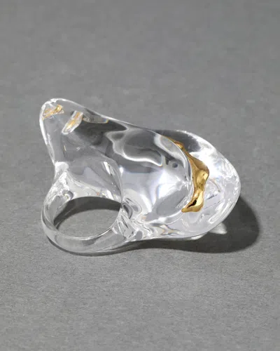 Alexis Bittar Liquid Lucite Wave Ring In Red