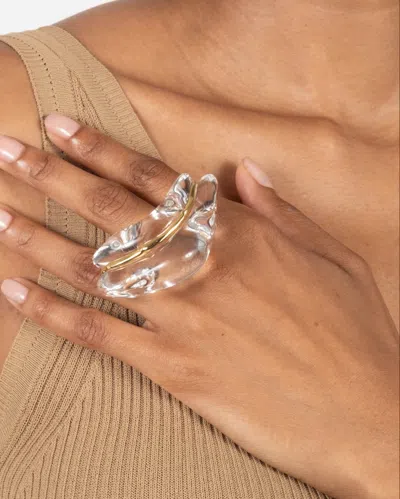 Alexis Bittar Liquid Lucite Wave Ring In Pattern