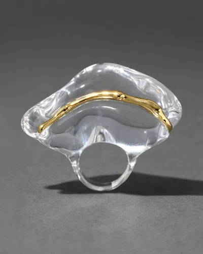 Alexis Bittar Liquid Lucite Wave Ring In Pattern