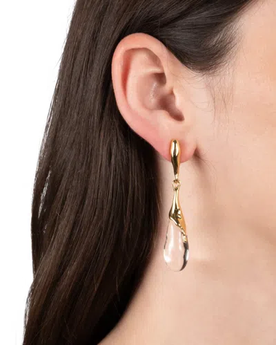 Alexis Bittar Liquid Lucite Teardrop Post Earring- In Pattern