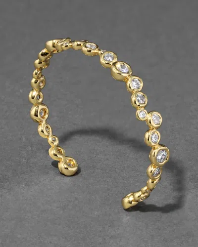 Alexis Bittar Asterales Cubic Zirconia Skinny Cuff Bracelet In 14k Gold Plated