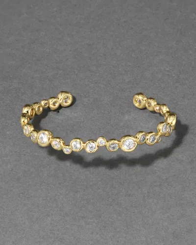 Alexis Bittar Asterales Cubic Zirconia Skinny Cuff Bracelet In 14k Gold Plated