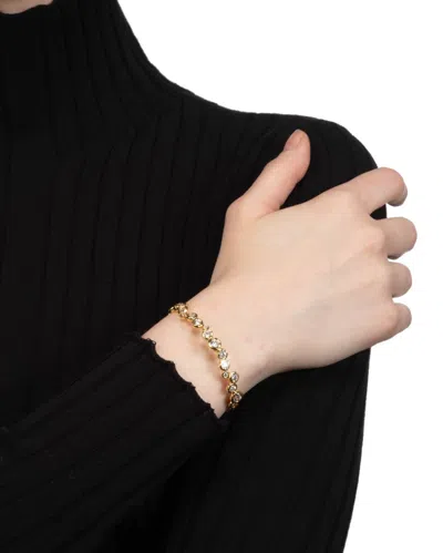 Alexis Bittar Asterales Cubic Zirconia Skinny Cuff Bracelet In 14k Gold Plated