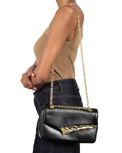 Alexis Bittar The Angular Leather Shoulder Bag In Black