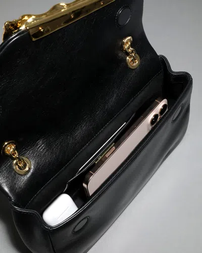 Alexis Bittar The Angular Leather Shoulder Bag In Black