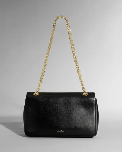 Alexis Bittar The Angular Leather Shoulder Bag In Black