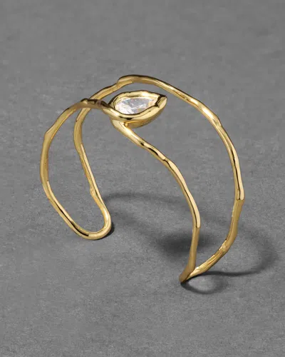 Alexis Bittar Alexis Bitar Asterales Floating Cubic Zirconia Double Row Cuff Bracelet In Gold