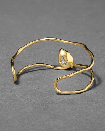 Alexis Bittar Alexis Bitar Asterales Floating Cubic Zirconia Double Row Cuff Bracelet In Gold