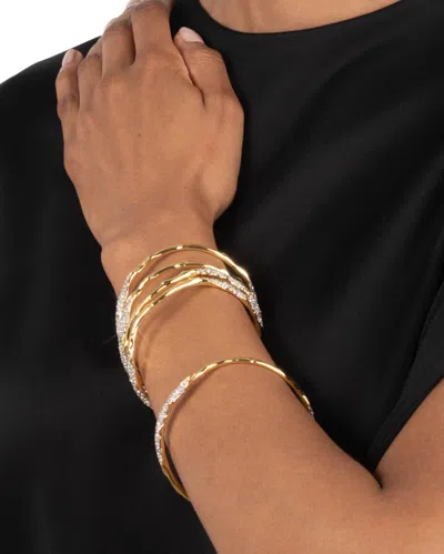 Alexis Bittar Alexis Bitar Solanales Crystal Skinny Bangle Bracelet In Gold