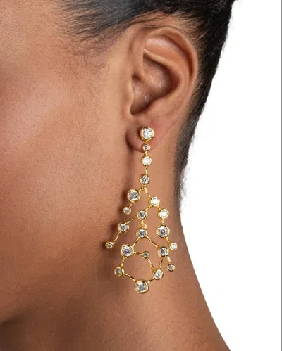 Alexis Bittar Asterales Crystal-embellished 14kt Gold-plated Drop Earrings