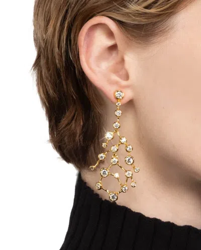 Alexis Bittar Asterales Crystal-embellished 14kt Gold-plated Drop Earrings