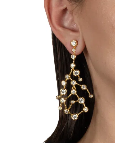 Alexis Bittar Asterales Crystal-embellished 14kt Gold-plated Drop Earrings