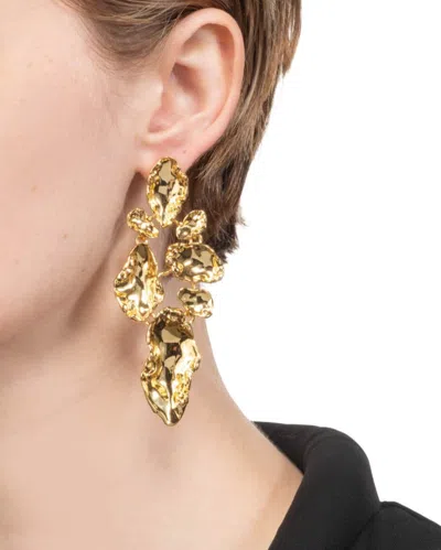 Alexis Bittar Alexis Bitar Brut Mosaic Statement Earrings In Gold