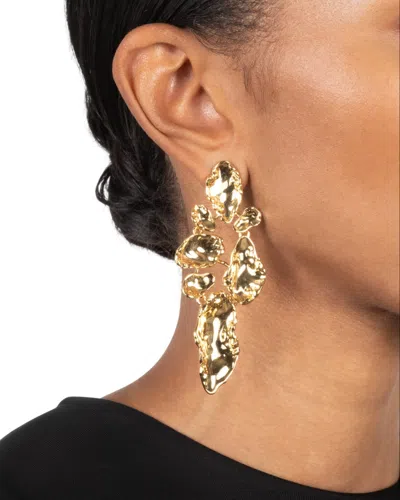 Alexis Bittar Alexis Bitar Brut Mosaic Statement Earrings In Gold