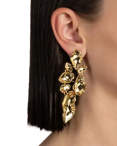 Alexis Bittar Alexis Bitar Brut Mosaic Statement Earrings In Gold