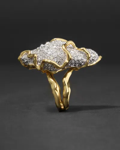 Alexis Bittar Solanales Large Crystal Pavã© Geode Ring In Gold