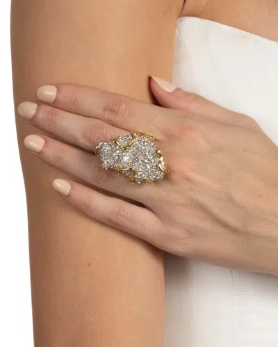 Alexis Bittar Solanales Large Crystal Pavã© Geode Ring In Gold