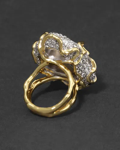Alexis Bittar Solanales Large Crystal Pavã© Geode Ring In Gold