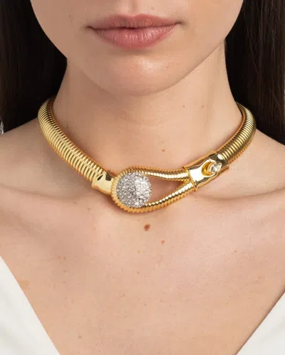 Alexis Bittar Women's Solanales 14k-gold-plated, Rhodium-plated & Crystal Pebble Collar Necklace