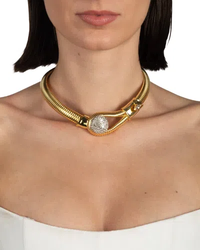 Alexis Bittar Women's Solanales 14k-gold-plated, Rhodium-plated & Crystal Pebble Collar Necklace